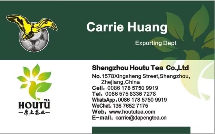 Carrie's name card and contact